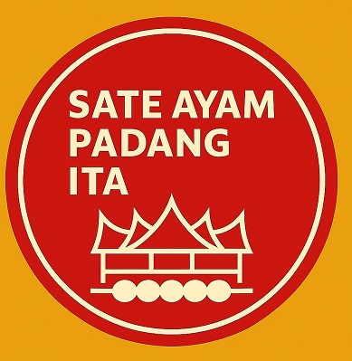 Rumah adat Padang dengan atap khas Minangkabau berwarna hitam dengan ukiran tradisional